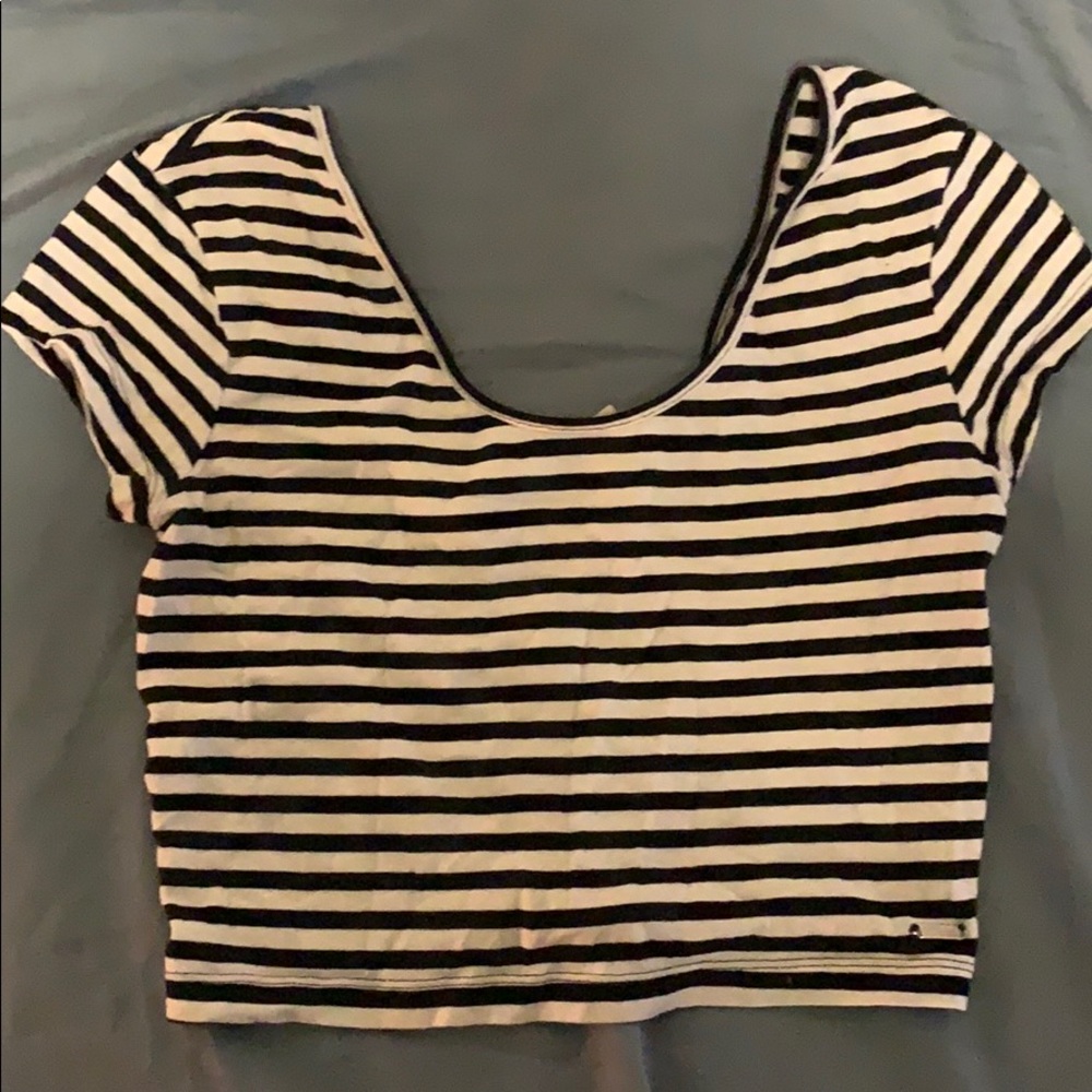 Guess striped crop top